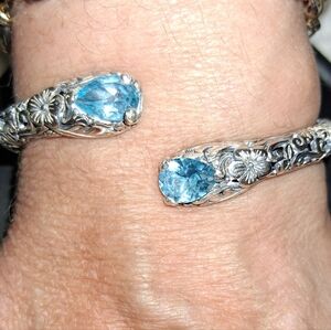 925 ATI aquamarine stone bracelet. One size